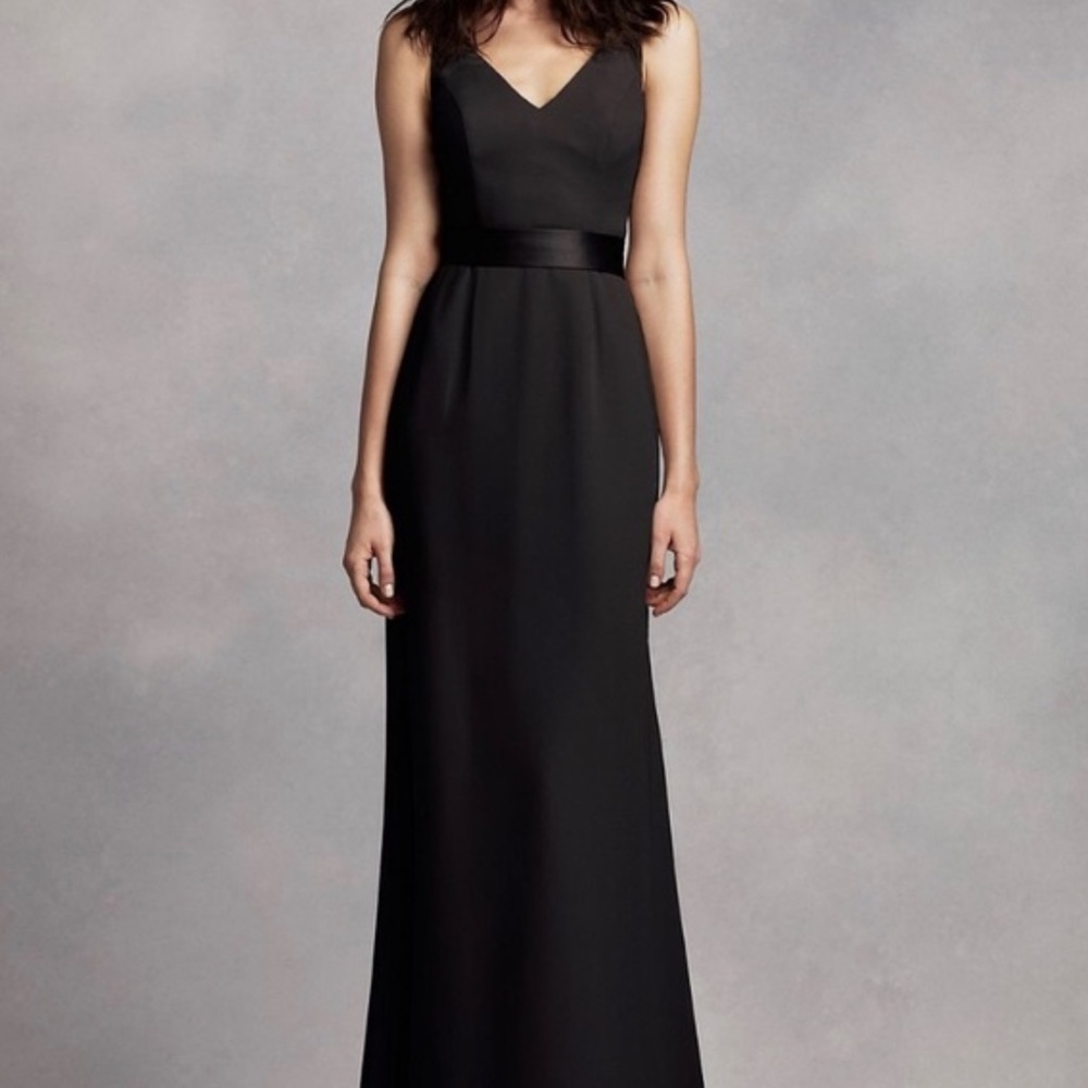 White by Vera Wang v-neck crepe dress